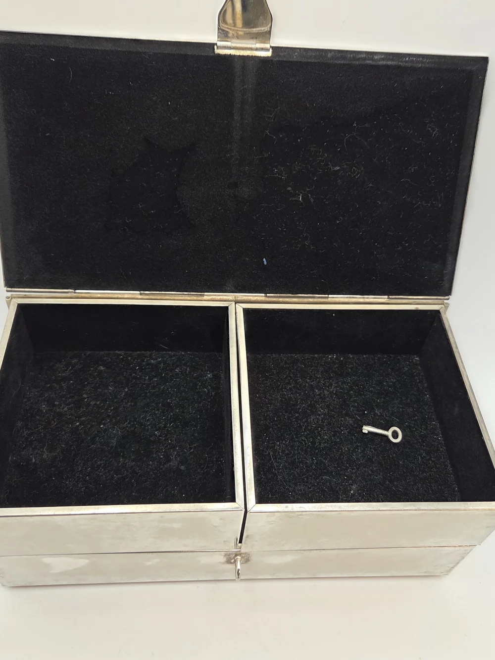 Vintage Godinger Silver Plated Jewelry Box, Ornate Baroque Trinket Casket, Black